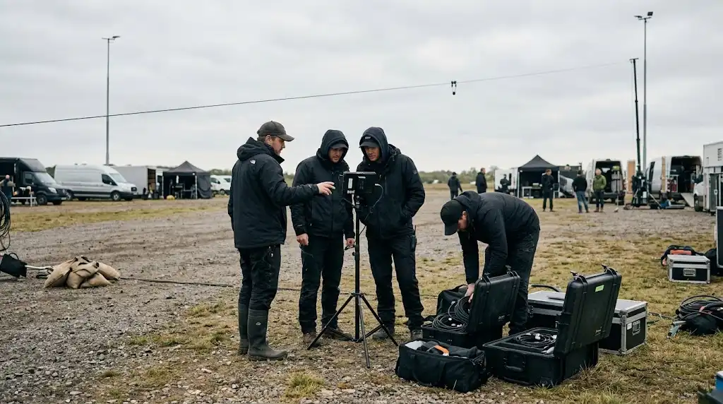 Set di ripresa con cable cam
